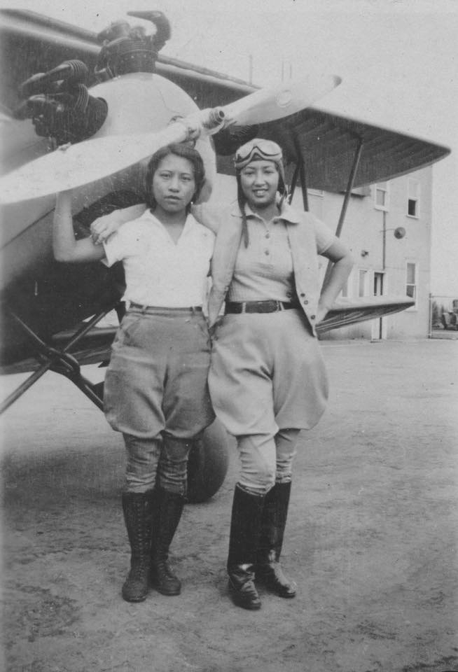 Pilots Hazel Ying Lee and Virginia Wong, circa 1932