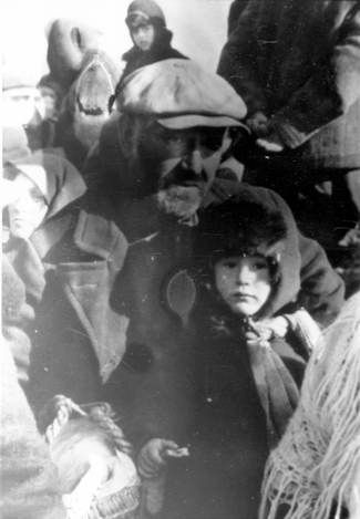 Jews being rounded up outside Lubny, Ukraine, 16 Oct 1941