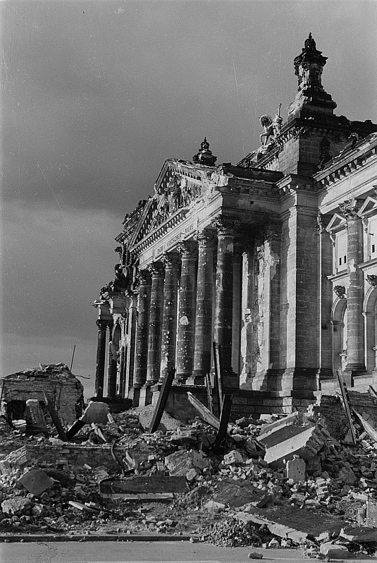 Ruined Reichstag building, Berlin, Germany, 1947