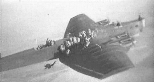 Paratroopers jumping from a TB-3 aircraft, 1930s