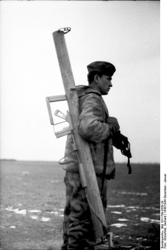 German soldier with Panzerschreck, southern Ukraine, circa Dec 1943-Jan 1944