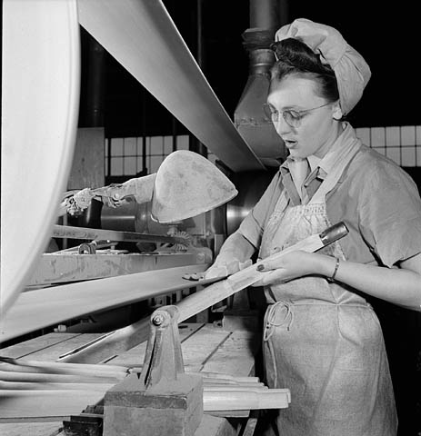 Female worker at the Small Arms Ltd. plant, Mississauga, Ontario, Canada, date unknown