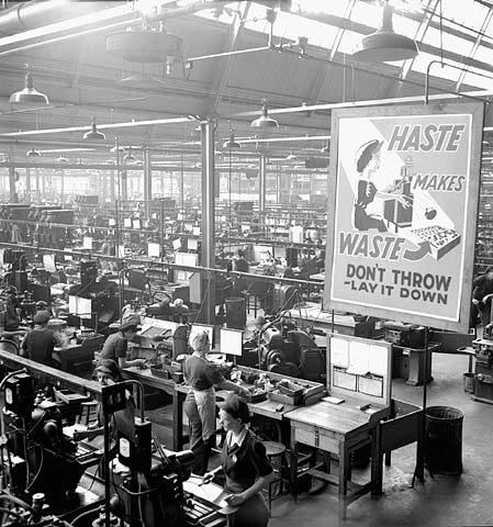 View of Davidsons Department at the Small Arms Ltd. plant, Mississauga, Ontario, Canada, date unknown