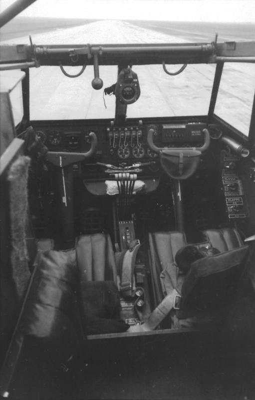 Cockpit of Me 323 Gigant heavy transport, spring 1944