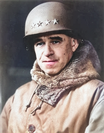 Portrait of General Omar Bradley, 1945-1950 [Colorized by WW2DB]