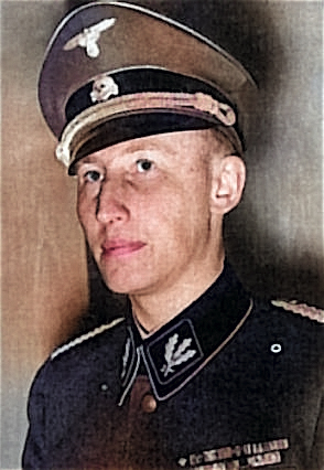 Portrait of SS-Brigadeführer Heydrich, circa late 1933-early 1934 [Colorized by WW2DB]