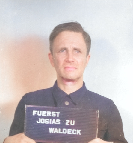 Mug shot of Prince Josias, Apr 1947 [Colorized by WW2DB]