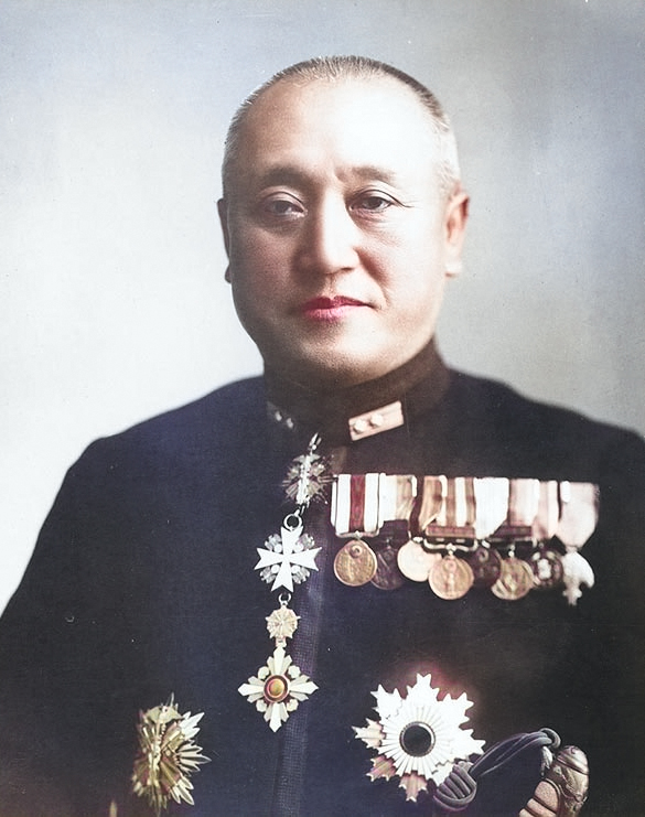 Portrait of Nobutake Kondo, 1940s [Colorized by WW2DB]