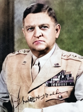 Portrait of Walton Walker, post-1945 [Colorized by WW2DB]