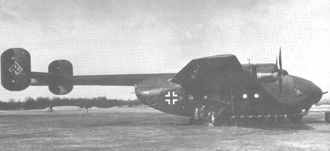 Ar 232 aircraft resting at an airfield, 1943-1945