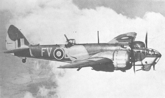 Blenheim Mk IV aircraft in flight, circa early 1940s