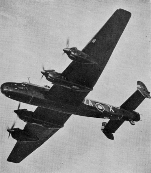 Halifax B.II Series I bomber of No. 10 Squadron RAF in flight, circa Apr-May 1942