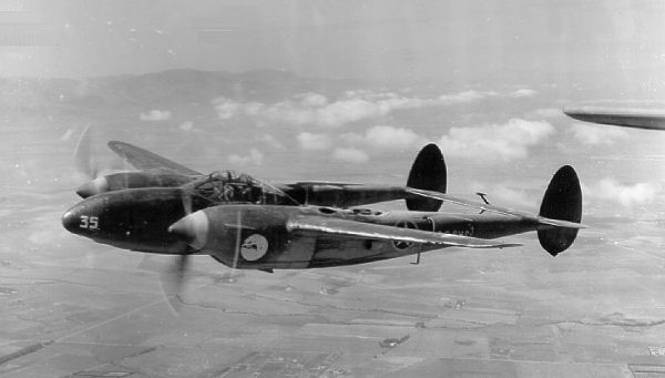 F-5 Lightning aircraft of US 3rd Photographic Group flying out of Oran, Algeria, Dec 1942