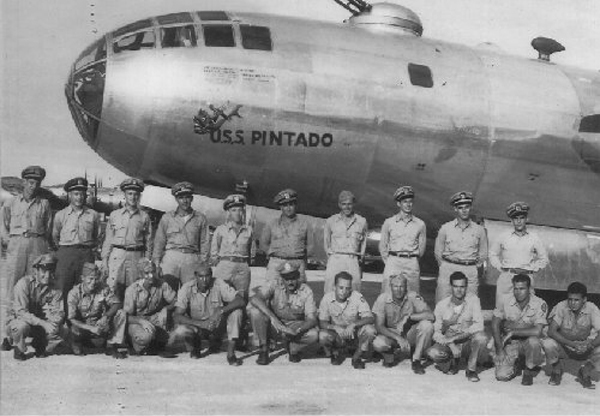 B-29 Superfortress bomber 'USS Pintado', named after the submarine which had rescued some of the crew off Japan in Jun 1945, date unknown