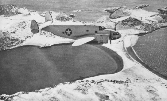 PV-3 Ventura aircraft in flight over the North American coast, early 1943; as seen in US Navy publication Naval Aviation News dated 15 Dec 1943