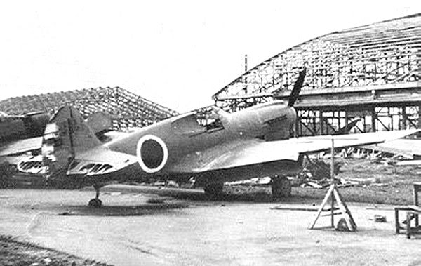 US-built P-40 fighter of the Chinese Air Force having been re-captured by Chinese forces after it had previously been captured by the Japanese (and painted with Japanese markings), China, circa 1946