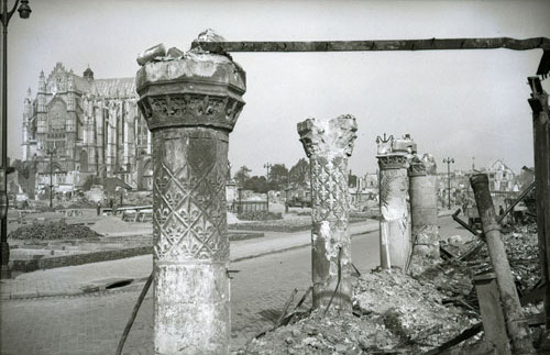 A ruined house in Beauvais, France, Sep 1940