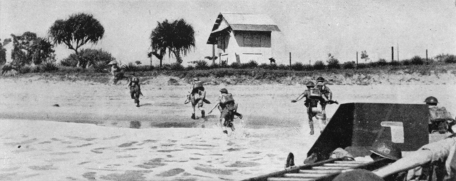 British troops landing on western Madagascar, May 1942