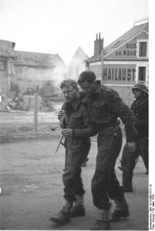 British prisoners of war, Saint-Nazaire, France, 28 Mar 1942