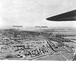 Reconnaissance photo of the two primary oil refineries in Ploesti Romania taken in preparation of the low level B-24 Liberator bomber attack of Aug 1 1943.