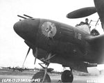 P-38J Lightning “Bambi” of the 338th Fighter Squadron assigned to Capt John L Odegard, probably at RAF Ridgewell, Essex, England, May 16 1944. Behind P-38’s nose wheel is B-17G Fortress “Chug a Lug IV” with the 535th Bomb Squadron.