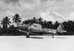 Avenger Mk II (TBF-1C) of the Royal New Zealand Air Force 30 Squadron at Turtle Bay airstrip, Espiritu Santo, New Hebrides, Feb 1944.