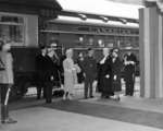 King George VI of the United Kingdom and Queen Elizabeth being greeted by Mayor and Mrs James Lyle Telford upon their arrival in Vancouver, British Columbia, Canada, May 1939