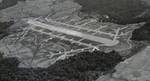 Aerial view of Fighter Strip #1 on Guadalcanal a short distance from the main airstrip at Henderson Field, 1944