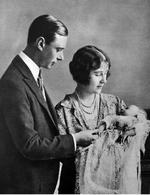 Prince Albert the Duke of York and the Duchess of York with their newborn daughter, Princess Elizabeth (the future Queen Elizabeth II), circa Jun 1926.