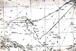 US Navy map of the central Pacific showing USS Intrepid’s track from 16 Jan to 24 Feb 1944 from Pearl Harbor and back, including the 16 Feb 1944 raid on Truk Atoll (not Chuuk), Caroline Islands.