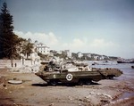 US Army DUKWs on the beach at Anzio, Italy, 15 Apr 1944.