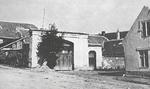 Lidice, Czechoslovakia in the 1930s. Gate to the courtyard of the Horák family farm. The village men were marched through this gate and into the cellars on 9 Jun 1942.