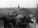 Lidice, Czechoslovakia in the 1930s. St. Martin’s church sits prominently in the center of the village.