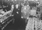 Zhou Fuhai inspecting Manchu Aircraft Company plant, Mukden, Liaoning, China, 14 Apr 1943