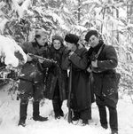 Faye Lazebnik with resistance fighters of the Molotava Brigade, Poland, 1942-1944