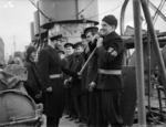 A US liberty party being inspected before going into Londonderry, Northern Ireland, United Kingdom, date unknown