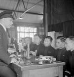 Chinese junior officers receiving instructions at the Chatham Gunnery School, England, United Kingdom, Aug 1945, photo 11 of 16