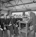 Chinese junior officers receiving instructions at the Chatham Gunnery School, England, United Kingdom, Aug 1945, photo 03 of 16