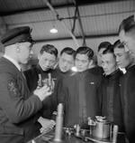 Chinese junior officers receiving instructions at the Chatham Gunnery School, England, United Kingdom, Aug 1945, photo 06 of 16