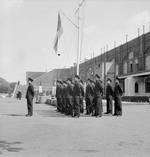 Chinese junior officers being reviewed, Chatham Gunnery School, England, United Kingdom, Aug 1945, photo 3 of 3