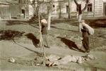 Dead bodies along a street in Kiev, Ukraine, 1 Oct 1941