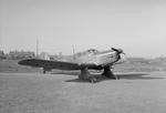 Proctor Mark III aircraft (HM 358) of No. 12 Radio School on the ground at RAF St Athan, Glamorgan, Wales, United Kingdom, WW2-era