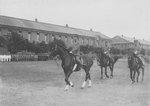 Crown Prince Hirohito inspecting Taiwan Army 1st Infantry Regiment headquarters, Taihoku, Taiwan, 26 Apr 1923; now site of Chiang Kaishek Memorial Hall