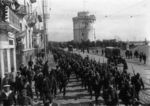 Troops of 1st Battalion of Greek Army of National Defence with Y1903 rifles, Thessaloniki, Greece, 1916