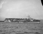 HMS Ameer at anchor on the Clyde in Greenock, Scotland, United Kingdom, 10 Jan 1942.