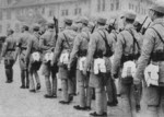 A Chinese military police unit during a review, Chongqing, China, 1938, photo 4 of 4