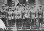 Group portrait students who had volunteered for military service, taken just prior to their Shanghai deployment, Hubei Province, China, Oct 1937