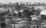 Minesweeper on a slip, Rickmers shipyard, Bremerhaven, Germany, 1940s