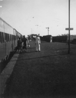 Rail station, Calcutta, India, late 1944