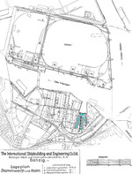 1943 plan of Danziger Werft; note three longitudinal slips (highlighted in blue)